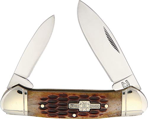 Rough Rider - Taschenmesser - Canoe Amber Jigged Bone - Länge Geschlossen: 9.21 cm von Rough Rider