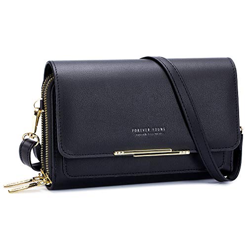 Roulens Klein Handy Umhängetasche,Damen Kleine Umhängetasche,PU Leder Crossbody Schultertasche Reisepass Handytasche mit Kartenschlitz Verstellbar Abnehmbar Schultergurt von Roulens