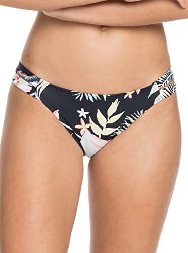 Roxy Damen Printed Beach Classics - Regular Bikini Bottoms For Women Bikini-Unterteile, Schwarz, S von Roxy