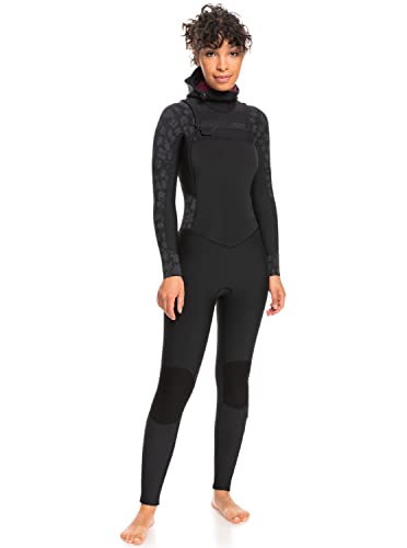 Roxy 5/4/3mm Swell Series - Hooded Chest Zip Wetsuit for Women - Chest-Zip Neoprenanzug mit Kapuze - Frauen - 10T - Schwarz. von Roxy