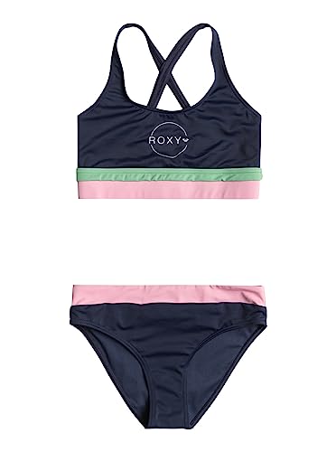 Roxy Ilacabo Active - Zweiteiliges Crop-Top-Bikini-Set für Mädchen 7-16 Blau von Roxy