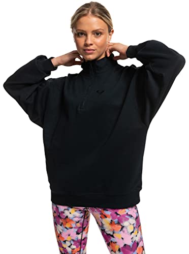 Roxy Essential Energy - Sweatshirt mit Halbreißverschluss für Frauen Schwarz von Roxy