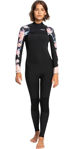 Roxy Womens Swell Series 3/2mm Chest Zip GBS Neoprenanzug ? Anthrazit Paradise ? Thermal Warm Heat Layer Layers Easy Stretch - Roxy Womens Size - US 4 von Roxy