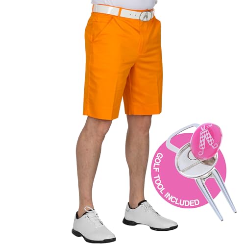 Royal & Awesome Herren Golf Shorts, Orange Slice, 44W von Royal & Awesome