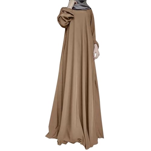 Burka ganzkörper Damen, Abaya Damen Baumwolle Set Elegant Muslimische Kleidung Abaya-Set Große Größe Für Frauen Gebetskleidung Gebetskleid Islam Hijab-Kleid mit Kopftuch Frühling Burka Muslim Sommer von RuFengz