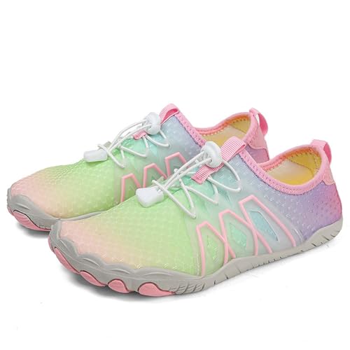 Sneaker Damen, Barfußschuhe Damen Wasserfest Jogging Sportlich Laufschuhe Sommerschuhe Sommer Segelschuhe Bequem Outdoor Sneaker Walkingschuhe Casual Atmungsaktiv Arbeitsschuhe, Mehrfarbig von RuFengz