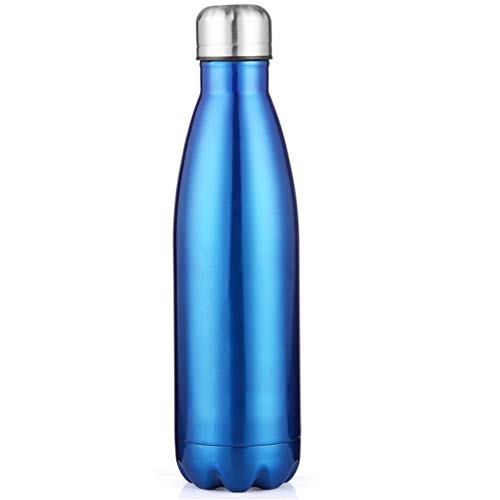 Kinder Trinkflasche Edelstahl Wasserflasche Edelstahl Sporttrinkflaschen Flasche Kinder Trinkflasche Kindergarten Wandern Schule Camping Gym Fitness Blue,500ml von Ruankenshop