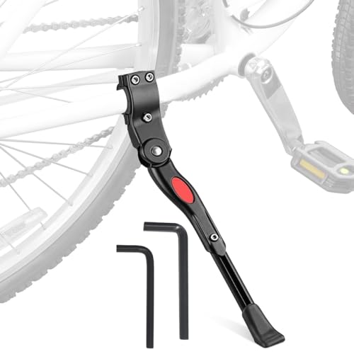 Ruayia Fahrradständer, rutschfest Hinterbauständer, Seitenständer, Universal Bike Stand für Mountainbike Cityrad Pendlerfahrräder Rennrad MTB - Schwarz von Ruayia