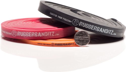 Rubberbanditz Set of 3 Recovery Rehab Bands - #1, 2, 3 - Light, Medium, Heavy von Rubberbanditz