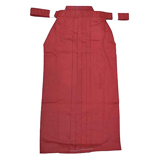 Rubruan Kampfsport Kendo Kenjutsu Uniform - Traditionelle Japanische Schwertkampfkunst Kostüm Karate Ninja Aikido Training Kleidung Hakama Hose für Männer Frauen (XL, Rot) von Rubruan