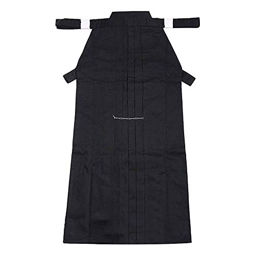 Rubruan Kampfsport Kendo Kenjutsu Uniform - Traditionelle Japanische Schwertkampfkunst Kostüm Karate Ninja Aikido Training Kleidung Hakama Hose für Männer Frauen (XXS, Schwarz) von Rubruan