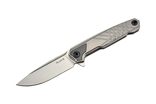 Ruike Unisex-Adult M875-TZ Folding Knife, Silber, 3,5´´ von Ruike