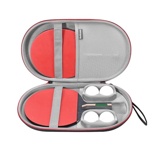 Ruilicase Werkzeugkoffer für Tischtennisschläger/Tischtennisschläger passend für 2 Schläger und 4 Bälle (schwarz) (nur Hülle) von Ruilicase