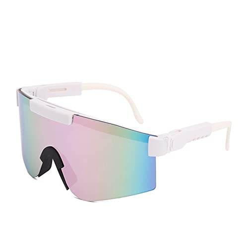 Ruiqas Unisex Fahrradbrille Winddicht UV 400 Bunt Anti-UV Rennrad Brille für Laufen Radfahren Spielen Golf von Ruiqas
