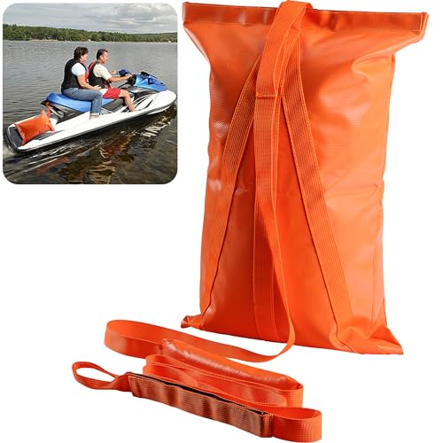 RunNico 2-in-1 Jet-Ski-Ankertasche, PVC, kompakter Anker und schwimmender Sand-Anker-Tasche für Wassersport, Kajak und Wasserfahrzeuge von RunNico