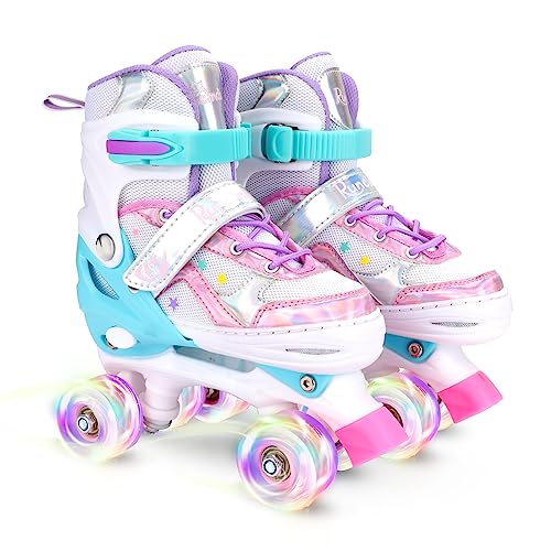 Runcinds 4 Größen Verstellbare Kinder Rollschuhe für Mädchen und Kleinkinder von Runcinds