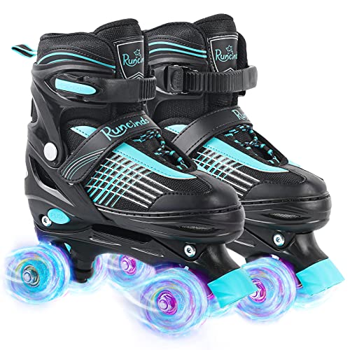 Runcinds Kinder Rollschuhe für Jungen, Kleinkinder, Mädchen 4 Größen Verstellbare von Runcinds