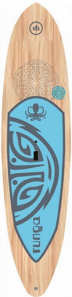 Runga-Boards SUP-Board ROTA BLUE Hard Board Stand Up Paddling SUP, Allrounder, (Set 9.6, Inkl. coiled leash & 3-tlg. Finnen-Set) von Runga-Boards