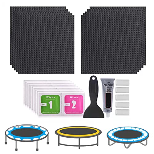 Rurunklee 10 Stück Trampolin Reparaturset Sprungtuch Trampolin Flicken Reparatur Set Nylon Reparatur Patches Selbstklebende Nylon Patches wasserdichte Reparatur Patches von Rurunklee