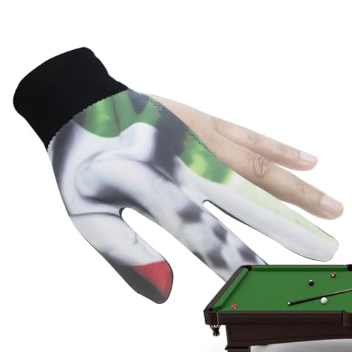 Rurunklee Billardhandschuhe,Billardhandschuhe für Herren,Tragbare DREI-Finger-Billard-Shooter-Handschuhe | Hochelastische Handschuhe mit offenen Fingern, Pool-Queue-Sporthandschuhe für Männer und von Rurunklee