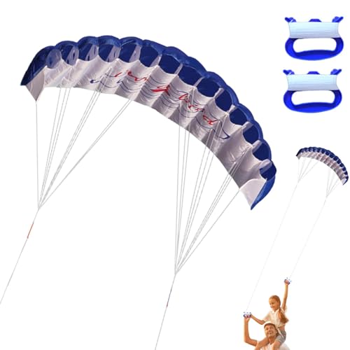 Rurunklee Parafoil-Drachen für Erwachsene,Großdrachen für Erwachsene Giant,Fallschirm-Hochflugdrachen mit 1,4 m Doppelleinen - Fallschirmdrachen für Flugspaß, Riesendrachen für Erwachsene, Strand, von Rurunklee
