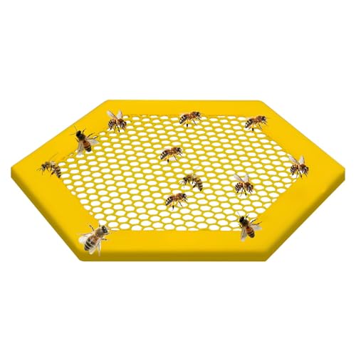Rurunklee Schwimmende Bieneninsel für Bienen,Schwimmende Bieneninsel zum Trinken - Schwimmfähiger Bienentränke,Schwimmende Bieneninsel für Bienen im Garten, Bienenwasserspender in Bienenstockform, von Rurunklee