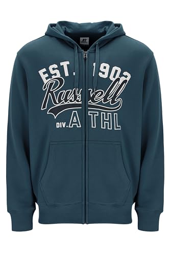 Russell Athletic A30222-S2-117 HIT-Zip Through Hoody Sweatshirt Herren Black Größe L von Russell Athletic
