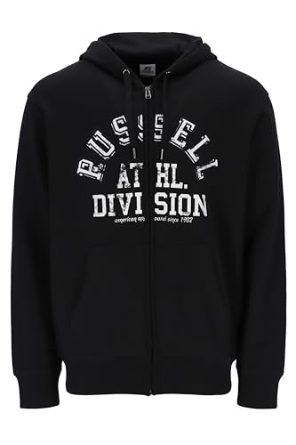 Russell Athletic A30272-IO-099 CASE-Zip Through Hoody Sweatshirt Herren Black Größe L von Russell Athletic
