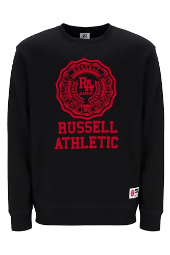 Russell Athletic A30382-IO-099 ATH Rose-Crewneck Sweatshirt Sweatshirt Herren Black Größe L von Russell Athletic