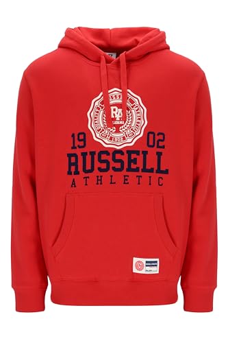 Russell Athletic A30392-ML-411 ATH 1902-PULL Over Hoody Sweatshirt Herren Molten Lava Größe L von Russell Athletic