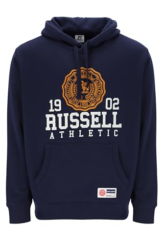 Russell Athletic A30392-NA-190 ATH 1902-PULL Over Hoody Sweatshirt Herren Molten Lava Größe L von Russell Athletic