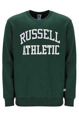 Russell Athletic E36022-DG1-225 Iconic-Crewneck Sweatshirt Sweatshirt Herren Dark Green Größe L von Russell Athletic