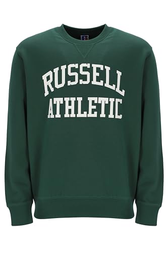 Russell Athletic E36062-DG1-225 ICONIC2-CREWNECK Sweatshirt Sweatshirt Herren Dark Green Größe L von Russell Athletic