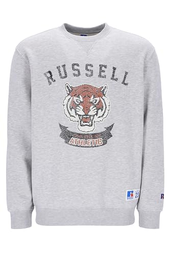 Russell Athletic E36362-VK-091 HONUS-Crewneck Sweatshirt Sweatshirt Herren New Grey Marl Größe L von Russell Athletic