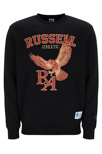 Russell Athletic E36372-IO-099 Clemens-Crewneck Sweatshirt Sweatshirt Herren Black Größe L von Russell Athletic