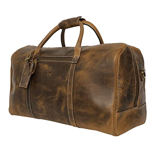 Rustic Town Leder-Reisetasche – Handgefertigte Vintage Carry-On Reisetasche für Männer und Frauen – perfekt für Wochenendausflüge und Geschäftsreisen von Rustic Town