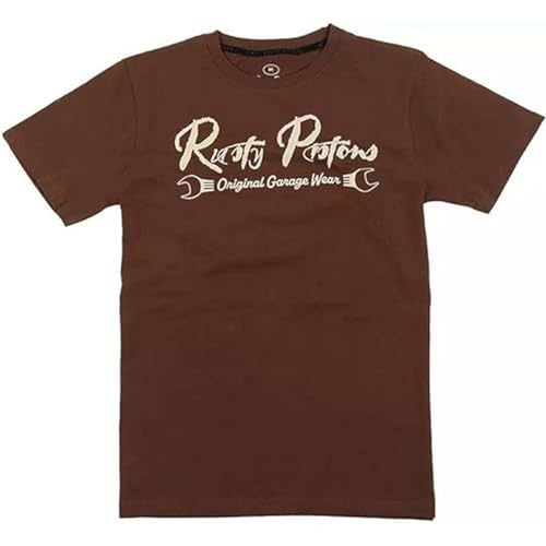 Rusty Pistons Carson Herren T-Shirt aus 100% Baumwolle Crewneck Braun M von Rusty Pistons