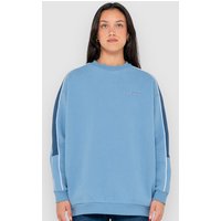 Rusty Two Timer Panelled Crew Fleece Pullover glacier lake von Rusty