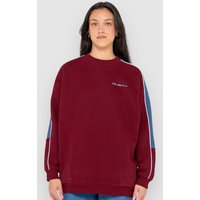 Rusty Two Timer Panelled Crew Fleece Pullover rhubarb von Rusty