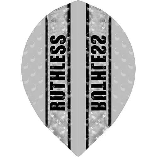 Ruthless Clear Panel Dart-Flights | 100 Mikron Birne | Transparent 1 Packung von Ruthless