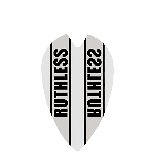 Ruthless RX Panel | Extra Stark 100 Mikron | Transparente Mini Retro Form, Weiß, 3 Sets mit 3 Flights (3XF3563) von Ruthless