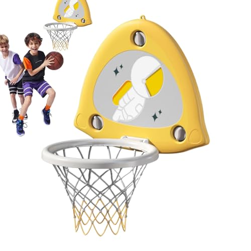 Ruwshuuk Kinder-Basketballkorb, Basketballkorb für Kinder, Höhenverstellbares Basketballtor für Kleinkinder, starker Saugnapf, Enthält einen Basketballball, niedliche Aufkleber und eine tragbare von Ruwshuuk