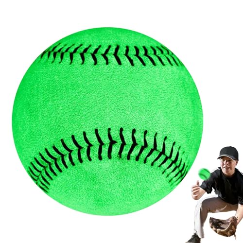 Ruwshuuk Nacht Baseball Spielen, leuchtender Baseball,9-Zoll-Trainings-Standardball für Baseball-Übungen - Night Catch and Hit Visible Baseball für Anfänger, Erwachsene, Kinder, Baseballliebhaber von Ruwshuuk