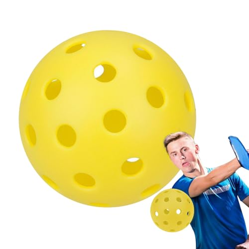 Ruwshuuk s-Bälle für den Außenbereich, Bälle - Racquetballball Outdoor s,40-Loch-Paddel-Picklebälle, Outdoor-Picklebälle, TPE-Bälle mit hoher Sprungkraft für Trainingsturniere von Ruwshuuk