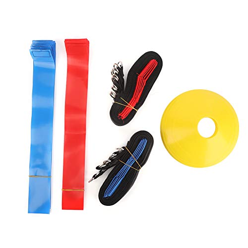 RvSky 10-Spieler-Fußball-Site-Schild, Sandsack, Fußball-Gürtelanhänger, Taillenflaggen-Set – Weiches PVC-Material Für Einfache Installation Und Haltbarkeit von RvSky