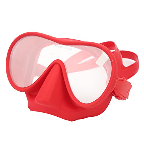Taucherbrille Mit Antibeschlag-Technologie, Gehärtetem Glas Und Silikonband Für Klare Panoramasicht – Ideale Schnorchel- Und Tauchmaske(Rot) von RvSky