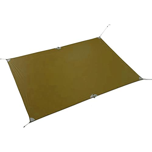 Rwlre Camping Tarp, Ultraleicht Tarp Leichter Sonnenschutz Campingmatte Zelt Footprint 15d Nylon Silikon 160g (Color : Khaki 210x150cm) von Rwlre