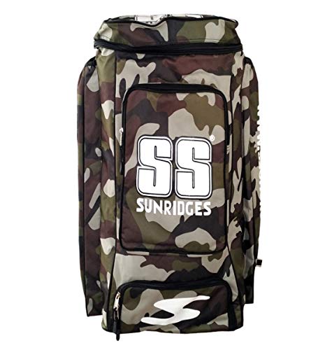 SS Camo Duffle Cricket Kit Bag | Colour: Green | Size: Large | Light Weight with Attractive Design | Weather-Resistant | Spacious Storage | Comfort | Stylish and Sporty | Shoulder Straps von SS