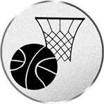 S.B.J - Sportland Pokal/Medaille Emblem, Motiv Basketball, Durchmesser 50 mm, Silber von S.B.J - Sportland