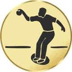 S.B.J - Sportland Pokal/Medaille Emblem, Motiv Boßeln, Durchmesser 50 mm, Gold von S.B.J - Sportland